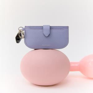 뉴욕 액세서리 JAWA5F233V1 [보우2][키링포함] 라이트 바이올렛 소가죽 카드지갑