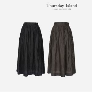 [Thursday Island] 타소재 셔링 스커트(T236MSK134W)