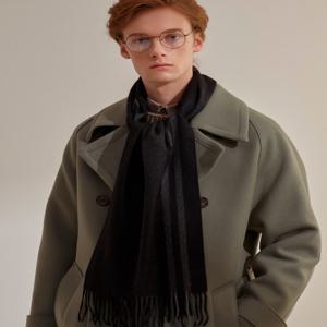 액세서리 [[25FW]] DBMU5F913G3 [DAKS MUFFLER][캐시미어100][목도리] 남녀공용 블랙 체크 캐시