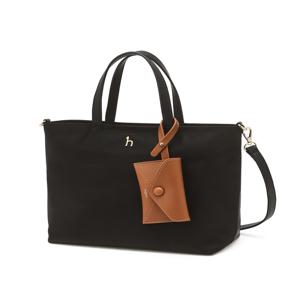 헤지스 액세서리 [[26SS]] HIBA6E855BK [아이코닉] 나일론 블랙 퍼피 로고 토트겸 숄더백 M (카드