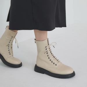 솔트앤초콜릿 레이스업 플랫 워커부츠 412146009 3.5cm/3colors