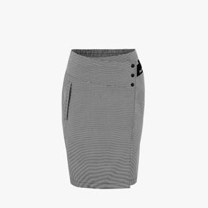 패턴 레인 랩 스커트블랙