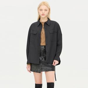 [본사] 제우스 벨티드 아우터형 블라우스_SAWS36461BK