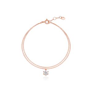 [티르리르] 싱글 라운드 큐빅 실버핑크 팔찌 TBSSVP10678M