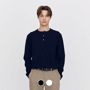 025507 인터락 헨리넥 텍스쳐드 긴팔티