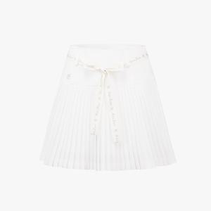 리본 세트 플리츠 스커트(화이트)
