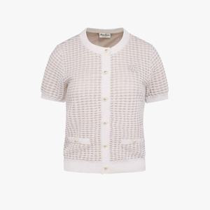 깅엄 반팔 니트 (베이지)