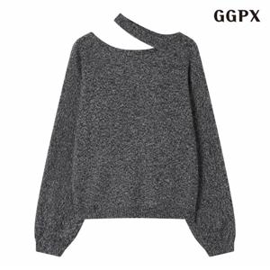 정상가:69,000원: ㅣ 오픈 숄더 트임 긴팔 니트 (GPDKT003D)