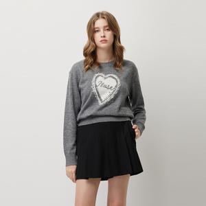 [본사] 캐시미어 블렌드 하트 뮤즈 니트_SAKP49561GR