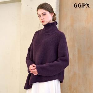 정상가:99,000원 ㅣ 심플 밑단 언발란스 폴라넥 울 니트 (GPDKT042D)