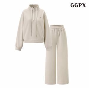 정상가:159,000원 ㅣ 반집업 기모 맨투맨 티셔츠 밴딩 롱 팬츠 셋업 (GPDOW018D)