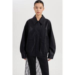 [온라인전용]페이크레더점퍼 LQUAW25100BKX