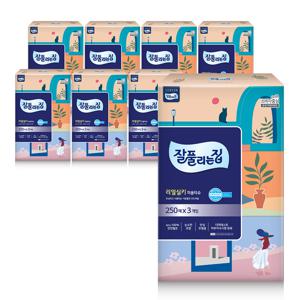 리얼실키 미용티슈 250매 x 3입 x 8팩