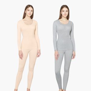 여성 순면 40수 골면 얇은 따스한 겨울 내복 보온 내의 세트