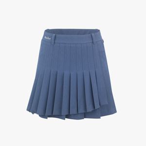 언발 랩 플리츠 스커트 (블루)
