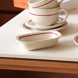 시라쿠스 쉐난고 카디날 찬기 반찬 그릇 둥근직사각볼(S) 13.8cm