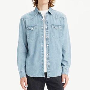 남성 클래식 웨스턴 스탠다드 핏 데님셔츠 85745-0074_KJ