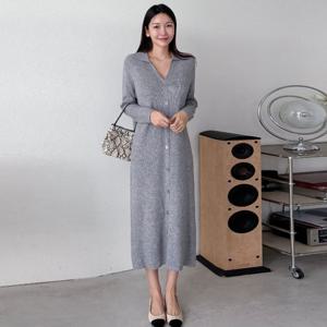카라 골지 니트원피스 가을 겨울 여성 여자 하객룩