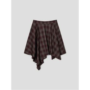 체크 패턴 스커트 - 브라운 (125X27MQ6D)