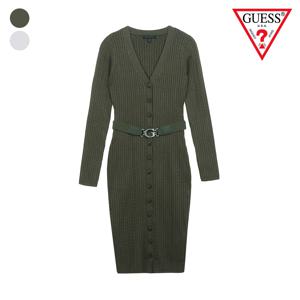 [게스] W2BK54Z2YJ2 G로고 벨트 케이블 버튼 스웨터 원피스 YM4S7600