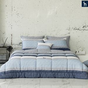[헤지스홈]모달 앤드류 블루[9온스] 슈퍼싱글/퀸/킹세트[퀼트이불+패드+베개커버]