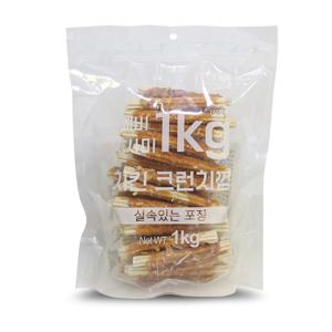 테비사사미 강아지간식 치킨크런치껌 1kg 대용량 수제애견간식