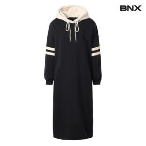 정상가:89,000 | 후드 배색 슬리브라인 기모 원피스 (BW4OP013L0)