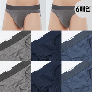 남성 아웃밴드 패션 삼각 팬티 6매입 세트 남삼각 팬티선물