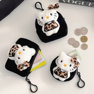 호피 냥이 미니 동전지갑 에어팟 수납 키링 펜던트 파우치 카드홀더
