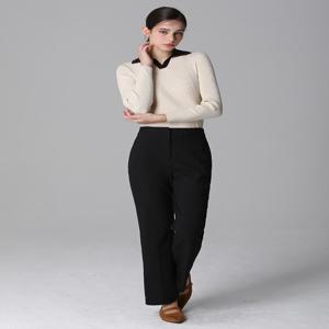 (SHESMISS)] 울 히든 버튼 세미 와이드 팬츠 (택가격:218000원)