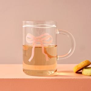 슈가타르트 리본 손잡이 빅 내열 유리잔 620ML