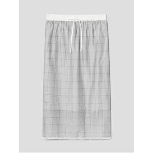 스트라이프 반소매 크롭 셔츠  스카이 블루