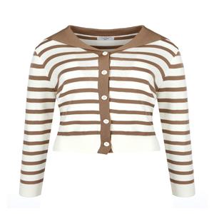 () 세일러 카라 스트라이프 가디건(LC31CXKC527X)