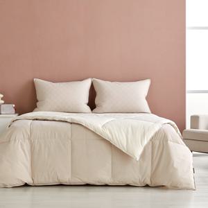퓨어코튼 구스필 차렵이불 퀸 베이지