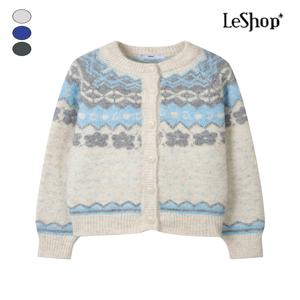 울 터치 플라워 자가드 니트 가디건 (BP9KC024A)