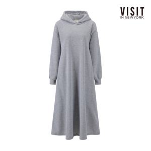 [롯데백화점]데일리 A라인 기모 후드 롱 원피스 V5BOP01