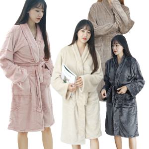 러브핑코 자체제작 5컬러 택1 여성용 극세사 샤워 목욕 가운 나이트가운 호텔 슬립