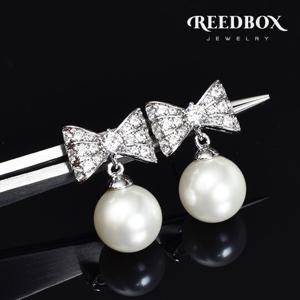 [선물포장] 혼주귀찌 메리리본 핵진주 10mm 12mm 드롭 귀걸이