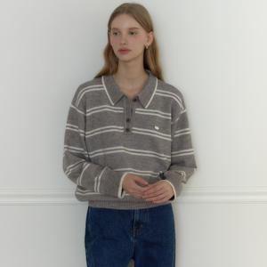 [아워호프] Carolyn Stripe Collar Knit - 2colors [H25FA-KN03]