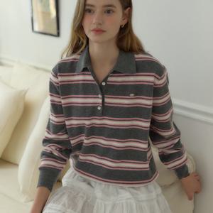 [아워호프] Multi Stripe Collar Knit - 3colors [H25FA-KN04]