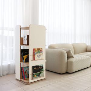 란가구 모던 3단 회전책장-전면형