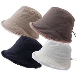 패딩 퍼 벙거지 4color 엄마 중년 여성 겨울 방한 버킷햇 털모자/YR-08