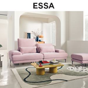 아르떼 3인 리프트기능 리브 패브릭 소파+스툴