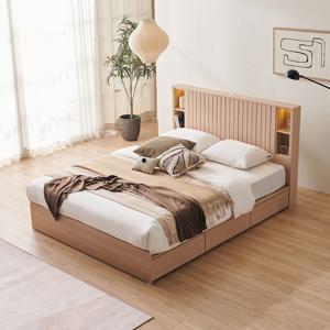 루버온 LED 호텔침대 루버형 Q/K겸용세트(사이드패널1, 매트별도)