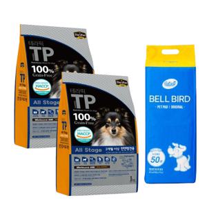 데이스포 테라픽 강아지사료 1kg x 2팩 + 벨버드 오리지날패드 50매
