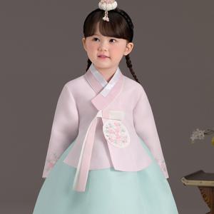 QT899-꽃비당의 여아한복 아동한복