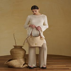 액세서리 DCBA4F101I2 [ABERDEEN] 베이지 라피아 숄더백