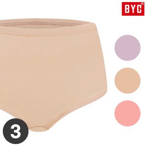 여성팬티 60수 고급 순면 맥시 무지 면100 삼각팬티 3종 세트