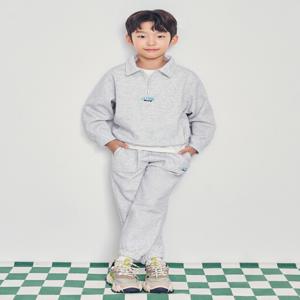 MKE1TR1202 남아 테마프레피 더블니트 아노락 스웨트셔츠