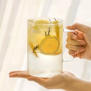 대용량 아이스커피잔 투명 손잡이 내열유리컵 유리잔 아이스아메리카노잔 집들이선물 1000ml